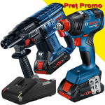 GBH 180-LI Ciocan Rotopercutor + GDX 18V-200 Masina De Insurubat Cu Impact, 2 Acu 2Ah + Incarcator<BR>0611911120 + 06019J2204 + 1600A016GB + 1600A016GB + 1600A019RJ