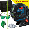 BOSCH GCL 2-50 G + RM 10 Nivela laser verde cu linii (20 m) + Suport professional +  Ochelari pentru laser verde