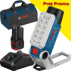 BOSCH GLI 12V-330 Lampa cu 2 acumulatori Li-Ion, 2Ah + Incarcator rapid de 4Ah GAL12V-40 + Geanta textil