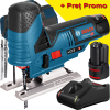 BOSCH GST 12V-70 Ferastrau vertical cu 2 acumulatori Li-Ion, 2Ah + Incarcator rapid de 4Ah GAL12V-40 + Geanta textil