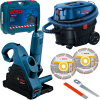 BOSCH GNF 35 CA Masina de frezat caneluri in zidarie 1400 W + GAS 12-25 PL Aspirator + 2 Discuri diamantate 150 mm universale