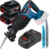 BOSCH GSA 185-LI Ferastrau sabie brushless, Li-Ion + 2 acumulatori 5Ah CoolPack + Incarcator 8Ah