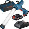 BOSCH GCG 18V-600 (SOLO) Pistol pentru silicon cu 2 acumulatori Li-Ion, 18V, 2Ah + Incarcator de 2Ah + Geanta textil mediu