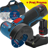 BOSCH GWS 12V-76 Polizor unghiular brushless cu 2 acumulatori Li-Ion, 2Ah + Incarcator rapid de 4Ah GAL12V-40 + Geanta textil