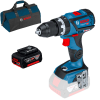 BOSCH GSB 18V-60 C Masina de gaurit cu percutie brushless, Li-Ion, 60Nm + Acumulator 5Ah CoolPack (Fara incarcator!) + Geanta textil mediu