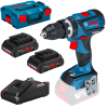 BOSCH GSB 18V-60 C Masina de gaurit cu percutie brushless, Li-Ion, 60Nm + Set 2 acumulatori 4Ah ProCore + Incarcator + L-BOXX