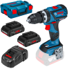 BOSCH GSB 18V-60 C Masina de gaurit cu percutie brushless, Li-Ion, 60Nm + Set 2 acumulatori 4Ah ProCore + Incarcator + L-BOXX