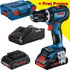 BOSCH GSB 18V-90 C Masina de gaurit cu percutie brushless cu 2 acumulatori Li-Ion, 4Ah ProCore, 64Nm + L-BOXX