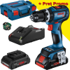 BOSCH GSB 18V-90 C Masina de gaurit cu percutie brushless cu 2 acumulatori Li-Ion, 4Ah ProCore, 64Nm + Modul GCY 42 + L-BOXX