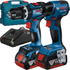BOSCH Kit 2 scule 18V GDR 18V-220 C Surubelnita cu impact, cu 2 acumulatori CoolPack Li-Ion, 4Ah, 220Nm + GSB 18V-90 C Masina de gaurit cu percutie brushless Li-Ion, 64Nm