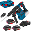 BOSCH GBH 18V-26 F (SOLO) Ciocan rotopercutor brushless, Li-Ion, 2.6J +  Set 3 acumulatori Li-Ion, 18V, 5Ah + Incarcator + L-BOXX 136