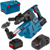 BOSCH GBH 18V-26 F Ciocan rotopercutor brushless, cu 2 acumulatori Li-Ion, 5.5Ah, 2.6J + GDE 18V-16 Sistem de extractie a prafului + L-BOXX