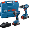 BOSCH Kit 2 scule 18V GDR 18V-215 Surubelnita cu impact brushless, cu 2 acumulatori Li-Ion, 4Ah, 215Nm + GSB 18V-45 Masina de gaurit cu percutie brushless, Li-Ion, 45Nm + L-CASE BOSCH Kit 2 scule 18V GDR 18V-215 Surubelnita cu impact brushless, cu 2 acumulatori Li-Ion, 4Ah, 215Nm + GSB 18V-45 Masina de gaurit cu percutie brushless, Li-Ion, 45Nm + L-CASE