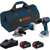 BOSCH Kit 2 scule 18V GSB 18V-65 + GWS 18V-8 + 2x GBA 4.0Ah + GAL 18V-40 + GEANTA