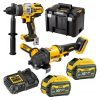 DEWALT Kit 2 scule 18V Masina de gaurit si insurubat cu percutie (DCD991) Li-Ion, 18V, 95 Nm + Polizor unghiular Li-Ion, brushless, Ø125 mm (DCG418) + 2x acumulatori Li-Ion, 18/54V, 6Ah + Incarcator + Valiza