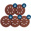 BOSCH  Set 50 foi, 125 mm, mixte R40/60/80/120/180
