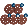 BOSCH  Set 100 foi, 125 mm, mixte R40/60/80/120/180