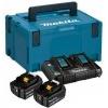 MAKITA Kit acumulatori 18 V, 5 Ah (MAKPAC1 + BL1850Bx2 + DC18RD)