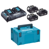 MAKITA  Kit 3 acumulatori Li-Ion, 18V LXT, 5Ah (MAKPAC3 + BL1850Bx3 + DC18RD)