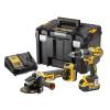 DEWALT Kit 2 scule 18V Masina de gaurit si insurubat cu percutie (DCD796) Li-Ion, 18V, 27 Nm + Polizor unghiular Li-Ion, brushless, Ø125 mm (DCG405N) + 2x acumulatori Li-Ion, 18V, 5Ah + Incarcator + Valiza