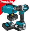 MAKITA DHP484RTJ Masina de gaurit cu percutie brushless cu 2 acumulatori Li-Ion, 18V, 5Ah, 54Nm + Makpac