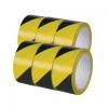 CROMWELL  Set 6 benzi adezive de atentionare Q-CONNECT, 48 mm x 20 m, negru/galben