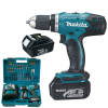 MAKITA DDF453RFX1 Masina de gaurit si insurubat cu 2 acumulatori Li-Ion, 18V, 3Ah, 42Nm + Set 76 accesorii