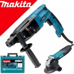 MAKITA HR2450 Ciocan rotopercutor SDS-plus 780W, 2.3J + GA5030 Polizor unghiular 720 W, diametru disc 125