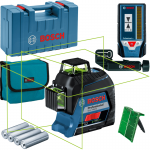 BOSCH GLL 3-80 G Nivela laser cu linii verzi (30 m) + Valiza + LR 7 Receptor