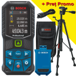 BOSCH GLM 50-27 CG Telemetru cu laser verde (50 m) + Acumulator Li-Ion, 3.7V, 1Ah + BT 150 Trepied