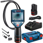 BOSCH GIC 120 C Camera de inspectie cu display cu 2 acumulatori Li-Ion, 2Ah + Incarcator rapid de 4Ah GAL12V-40 + L-BOXX