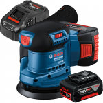 BOSCH GEX 185-LI Slefuitor excentric brushless Li-Ion +  Set 2 acumulatori 5Ah CoolPack + Incarcator