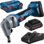 BOSCH GNA 18V-16 E Masina de stantat cu 2 acumulatori Li-Ion, 4Ah ProCore + Incarcator 4Ah + L-BOXX