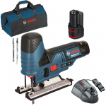 BOSCH GST 12V-70 Ferastrau vertical cu 2 acumulatori Li-Ion, 2Ah + Geanta textil