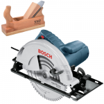 BOSCH GKS 235 TURBO Ferastrau circular 2050 W +  Rindea lemn finisare 39x200 PINIE + Cutit rindea PINIE