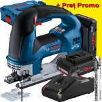 BOSCH GST 18V-155 BC Ferastrau vertical brushless cu 2 acumulatori Li-Ion, 4Ah ProCore + L-BOXX