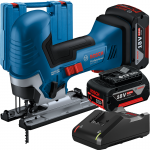 BOSCH GST 185-LI (S) Ferastrau vertical brushless, cu 2 acumulatori Li-Ion, 4Ah CoolPack + Incarcator 4Ah