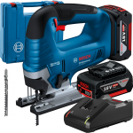 BOSCH GST 185-LI Ferastrau vertical brushless, cu 2 acumulatori Li-Ion, 4Ah CoolPack + Incarcator 4Ah