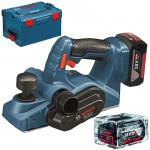 BOSCH GHO 18 V-LI Rindea cu 2 acumulatori Li-Ion, 4Ah + L-BOXX