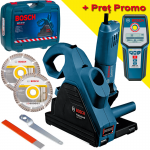 BOSCH GNF 35 CA Masina de frezat caneluri in zidarie 1400 W + GMS 120 Detector de metale + 2 Discuri diamantate 150 mm universale