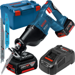 BOSCH GSA 18V-LI Ferastrau sabie cu 2 acumulatori Li-Ion, 5Ah + Incarcator 8Ah + L-BOXX