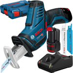 BOSCH GSA 12V-14 Ferastrau sabie cu 2 acumulatori Li-Ion, 3Ah + L-BOXX