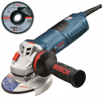 BOSCH GWS 13-125 CIE Polizor unghiular 1300 W, diametru disc 125 +  10 discuri taiere inox 125x1 in cutie metalica