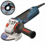 BOSCH GWS 17-125 CI Polizor unghiular 1700 W, diametru disc 125 +  10 discuri taiere inox 125x1 in cutie metalica