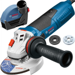 BOSCH GWS 17-125 CIE Polizor unghiular 1700 W, diametru disc 125 + GDE 125 EA-T Sanie de ghidare 125 mm