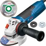 BOSCH GWS 17-125 CIE Polizor unghiular 1700 W, diametru disc 125 +  Disc diamantat gresie 125 PROFESSIONAL