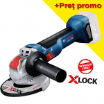 BOSCH GWX 18V-10 (SOLO) Polizor unghiular brushless, Li-Ion, diametru disc 125, fara acumulator in set, cu X-LOCK