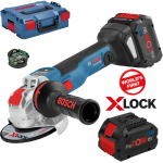 BOSCH GWX 18V-10 SC Polizor unghiular cu regulator brushless, cu 2 acumulatori ProCore Li-Ion, 8Ah, diametru disc 125 mm + L-BOXX, cu X-LOCK