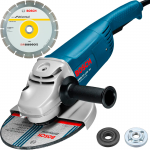 BOSCH GWS 22-230 JH Polizor unghiular 2200 W, diametru disc 230 + Disc diamantat universal 230 mm