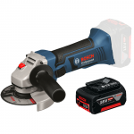 BOSCH GWS 18-125 V-LI (SOLO) Polizor unghiular Li-Ion (Fara incarcator in set) +  Acumulator 4Ah